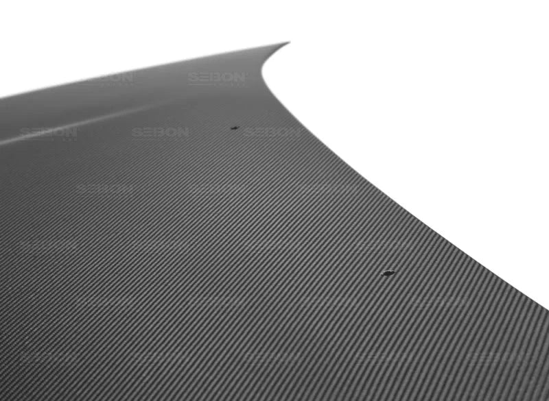 Seibon 04-05 Subaru WRX/STi RS Carbon Fiber Hood - Back View