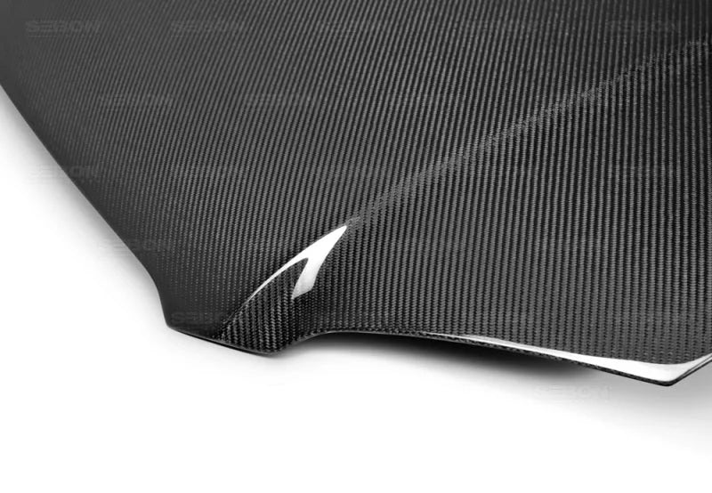 Seibon 04-05 Subaru WRX/STi RS Carbon Fiber Hood - Installation View