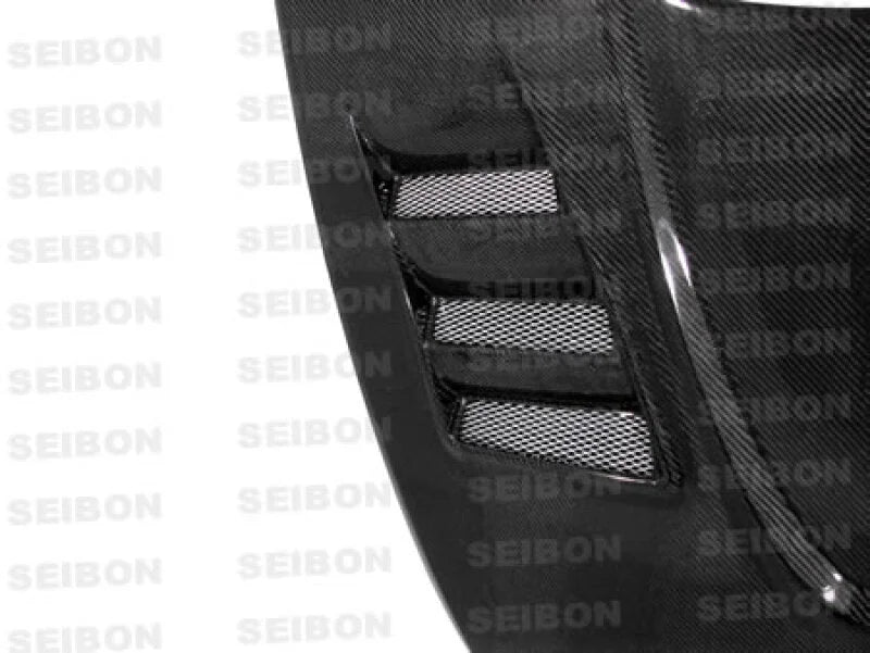 Seibon 04-08 Mazda RX8 TS Carbon Fiber Hood - Side View