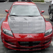 Load image into Gallery viewer, Seibon 04-08 Mazda RX8 TSII Carbon Fiber Hood - Side View