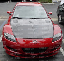 Load image into Gallery viewer, Seibon 04-08 Mazda RX8 TSII Carbon Fiber Hood - Side View