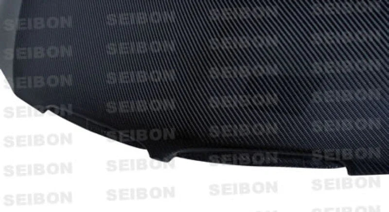 Seibon 05-08 BMW 3 Series 4 dr (Excl 10/04-05/08 M3) OEM Carbon Fiber Hood - Detail View
