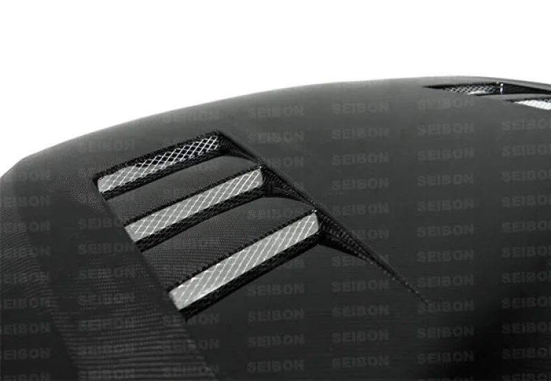 Seibon 05-10 Scion tC (ANT10L) TS-Style Carbon Fiber Hood - Back View