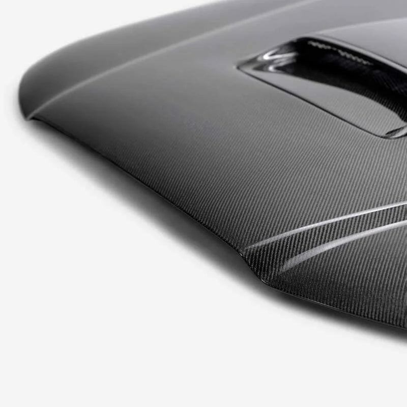 Seibon 05-11 Toyota Tacoma TR-Style Carbon Fiber Hood - Side View