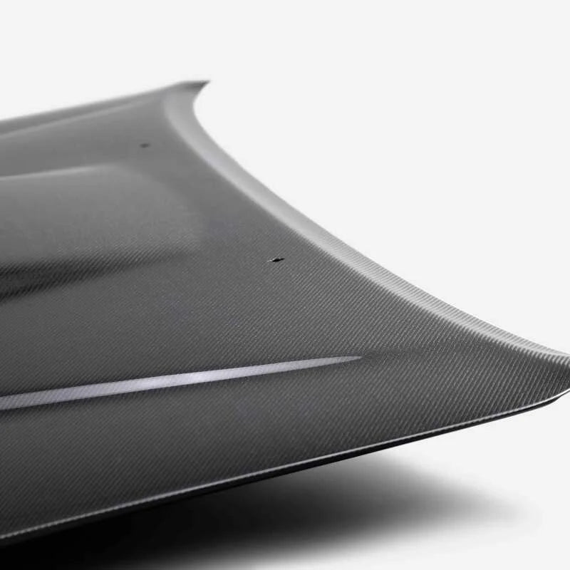 Seibon 05-11 Toyota Tacoma TR-Style Carbon Fiber Hood - Back View