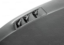 Load image into Gallery viewer, Seibon 06-07 Honda Civic 4 Door MGII-Style Carbon Fiber Hood - Detail View