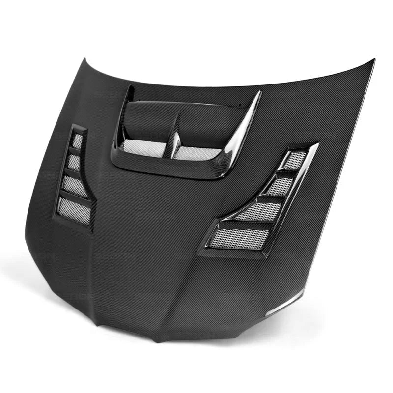Seibon 06-07 Subaru WRX/STi CW Carbon Fiber Hood - Main Product View