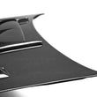 Load image into Gallery viewer, Seibon 06-07 Subaru WRX/STi CW Carbon Fiber Hood - Installation View