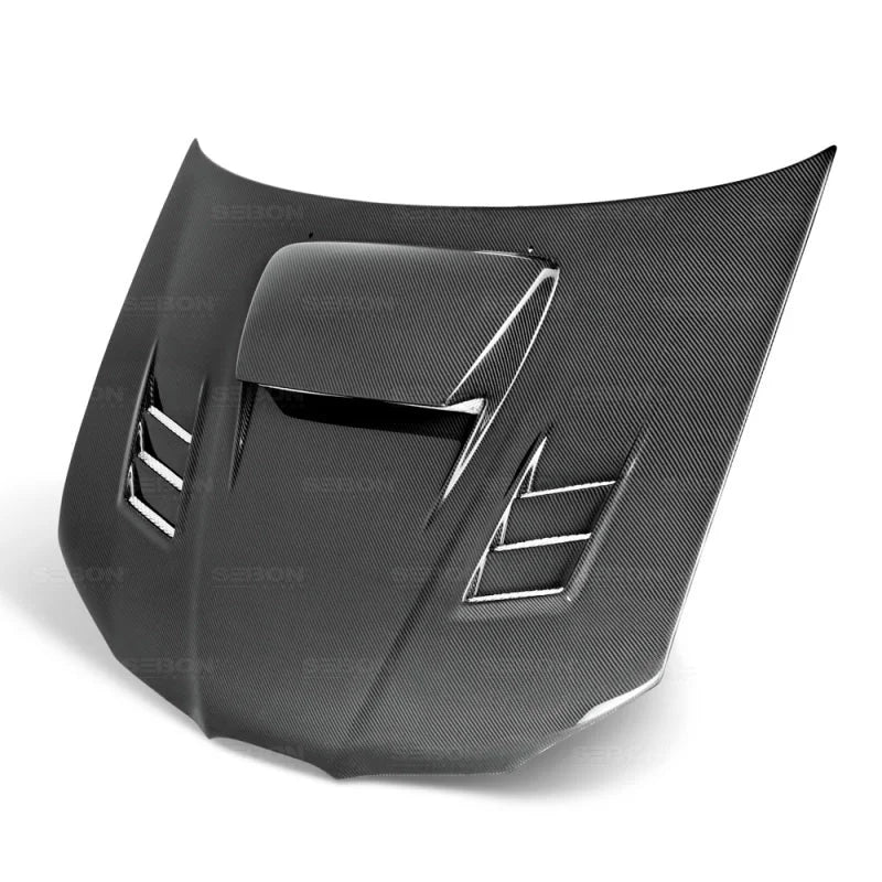 Seibon 06-07 Subaru WRX/STi CWII Carbon Fiber Hood - Main Product View