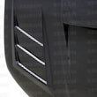 Load image into Gallery viewer, Seibon 06-07 Subaru WRX/STi CWII Carbon Fiber Hood - Installation View