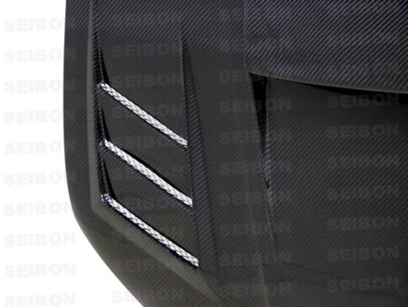Seibon 06-07 Subaru WRX/STi CWII Carbon Fiber Hood - Installation View