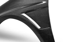 Load image into Gallery viewer, Seibon 06-07 Subaru WRX/STi (Sedan Only) 10mm Wider Carbon Fiber Fenders - Back View