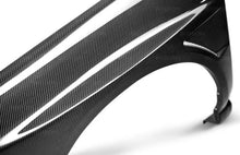 Load image into Gallery viewer, Seibon 06-07 Subaru WRX/STi (Sedan Only) 10mm Wider Carbon Fiber Fenders - Installation View