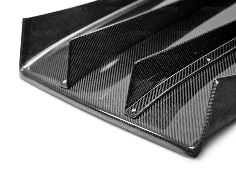Seibon 06-07 WRX Carbon Fiber Rear Diffuser - Back View