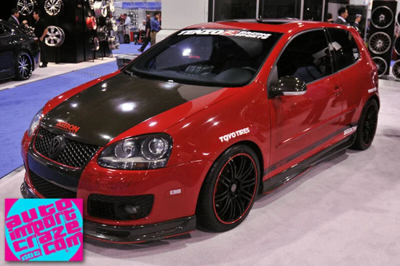 Seibon 06-08 VW GTI OEM Carbon Fiber Hood - Detail View