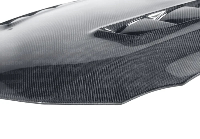 Seibon 06-12 Lexus IS 250/IS 350 Including Convertible TSII-Style Carbon Fiber Hood - Back View