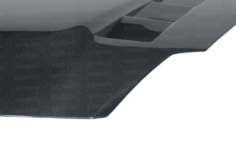 Seibon 07-08 Nissan 350z TS-style Carbon Fiber Hood - Side View