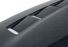 Load image into Gallery viewer, Seibon 07-08 Nissan 350z TS-style Carbon Fiber Hood - Back View