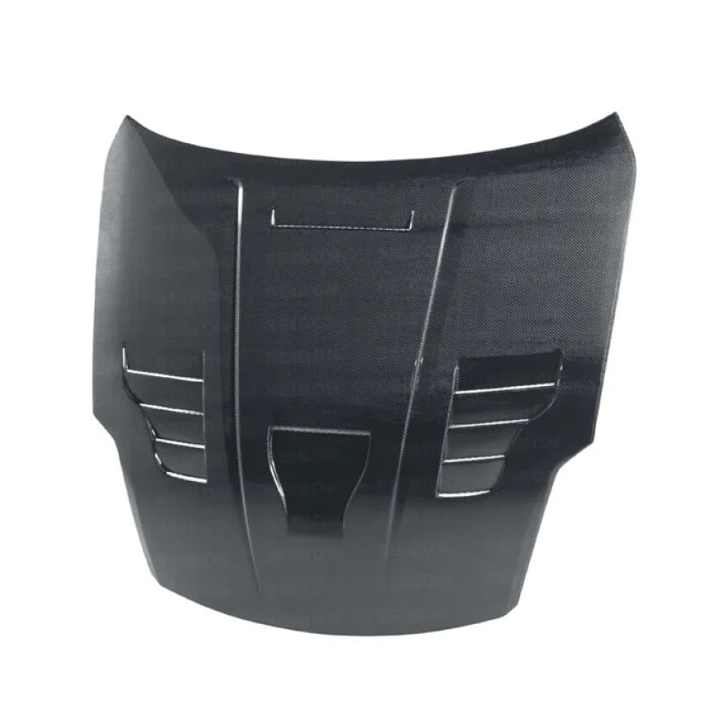 Seibon 07-08 Nissan 350z VT-style Carbon Fiber Hood - Side View