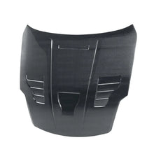 Load image into Gallery viewer, Seibon 07-08 Nissan 350z VT-style Carbon Fiber Hood - Side View