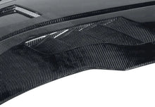 Load image into Gallery viewer, Seibon 07-08 Nissan 350z VT-style Carbon Fiber Hood - Back View