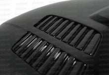 Load image into Gallery viewer, Seibon 07-10 BMW 3 Series 2 dr E92 (Excl M3 &amp; convertible) GTR-style Carbon Fiber Hood - Detail View