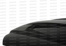Load image into Gallery viewer, Seibon 07-10 Mercedes Benz C-Class (AMG 63 ONLY) GT-Style Carbon Fiber Hood - Back View
