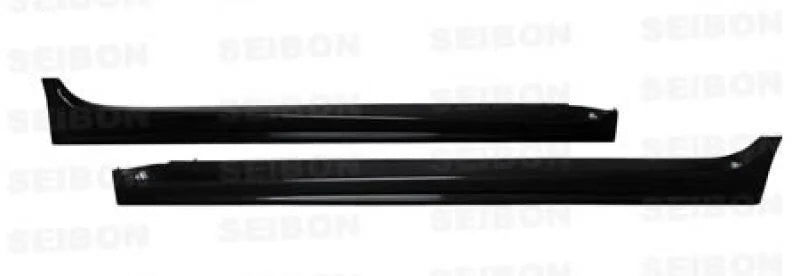 Seibon 08-09 Mitsubishi Evo X OEM-style Carbon Fiber Side Skirts - Back View