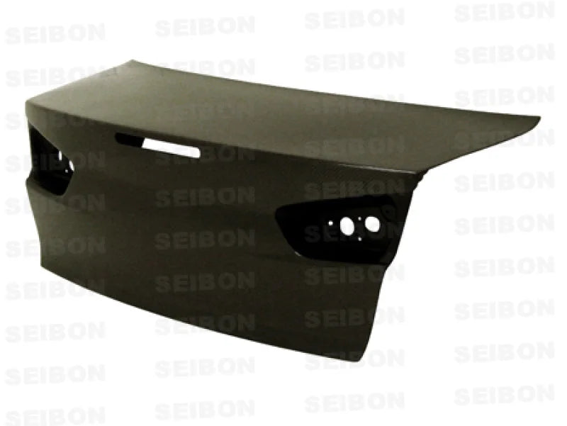 Seibon 08-09 Mitsubishi Evo X OEM-style Carbon Fiber Trunk Lid - Side View