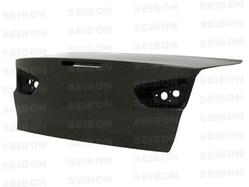 Seibon 08-09 Mitsubishi Evo X OEM-style Carbon Fiber Trunk Lid - Detail View