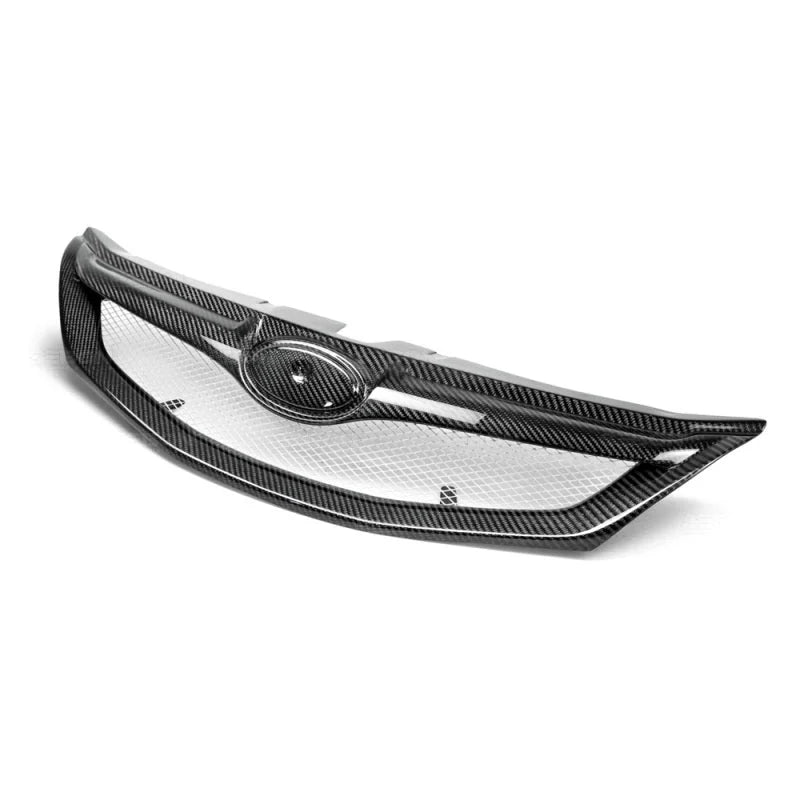 Seibon 08-09 Subaru Impreza WRX/STI Carbon Fiber Front Grill - Side View