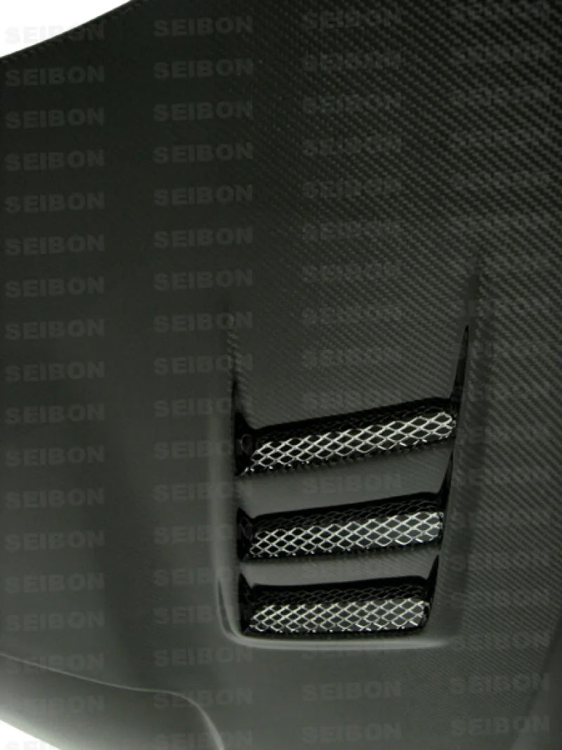 Seibon 08-09 Subaru WRX/STi CW-style Carbon Fiber Hood - Side View