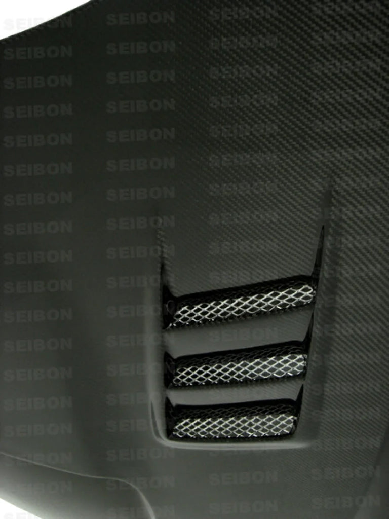 Seibon 08-09 Subaru WRX/STi CW-style Carbon Fiber Hood - Side View