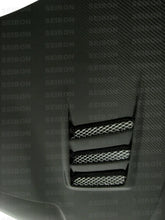Load image into Gallery viewer, Seibon 08-09 Subaru WRX/STi CW-style Carbon Fiber Hood - Side View