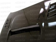 Load image into Gallery viewer, Seibon 08-09 Subaru WRX/STi CW-style Carbon Fiber Hood - Back View
