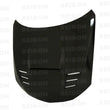 Load image into Gallery viewer, Seibon 08-09 Subaru WRX/STi CWII-style Carbon Fiber Hood - Side View