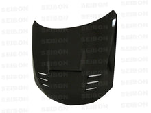 Load image into Gallery viewer, Seibon 08-09 Subaru WRX/STi CWII-style Carbon Fiber Hood - Side View