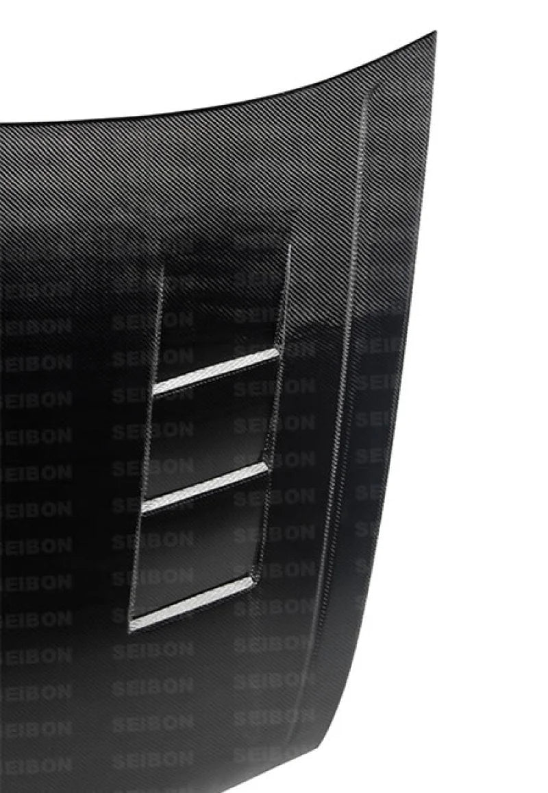 Seibon 08-10 Honda Accord 4 Door TS Carbon Fiber Hood - Back View