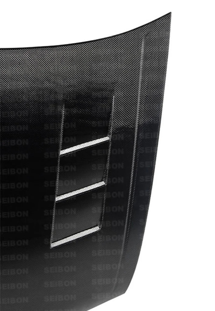 Seibon 08-10 Honda Accord 4 Door TS Carbon Fiber Hood - Back View