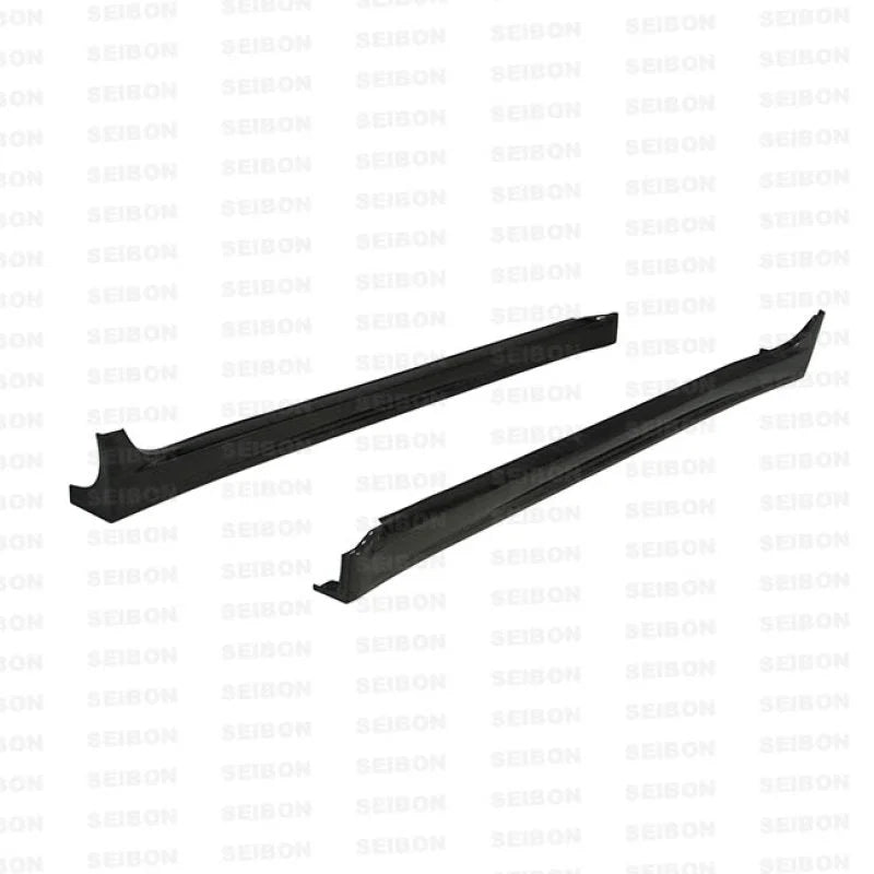 Seibon 08-10 Mitsubishi Evo X VR-style Carbon Fiber Side Skirts - Back View