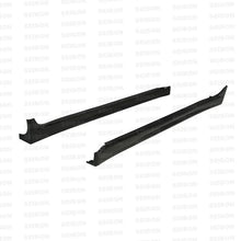 Load image into Gallery viewer, Seibon 08-10 Mitsubishi Evo X VR-style Carbon Fiber Side Skirts - Back View