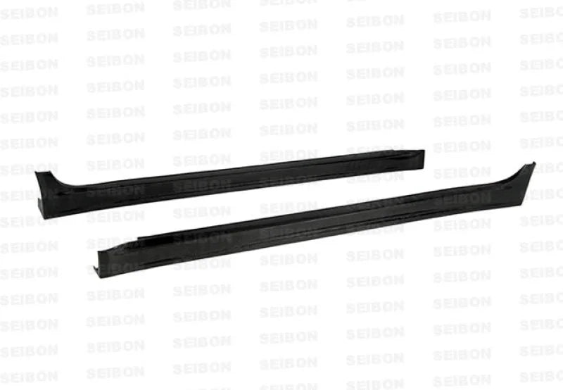Seibon 08-10 Mitsubishi Evo X VR-style Carbon Fiber Side Skirts - Installation View