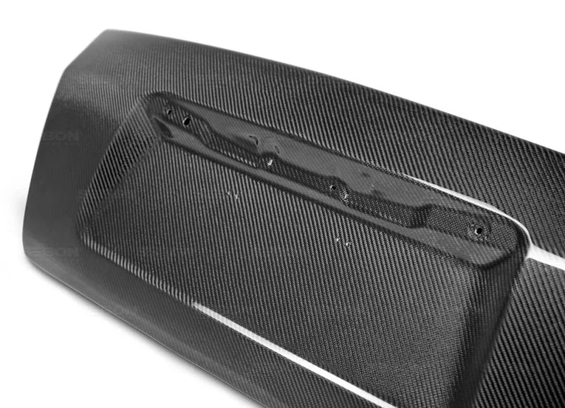 Seibon 08-10 Subaru  Impreza/WRK/STi 4dr OEM-style Carbon Fiber Trunk Lid - Installation View
