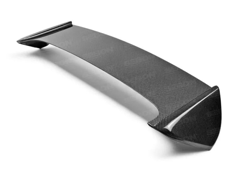 Seibon 08-10 Subaru WRX/STi Hatchback OEM-style Carbon Fiber Rear Spoiler Shaved - Side View