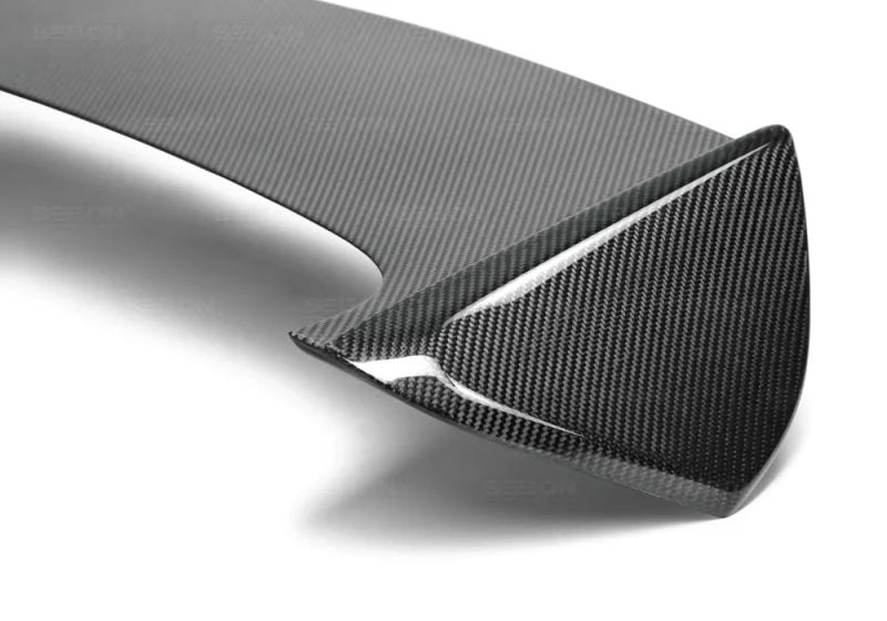 Seibon 08-10 Subaru WRX/STi Hatchback OEM-style Carbon Fiber Rear Spoiler w/ LED Cutout - Main Product View