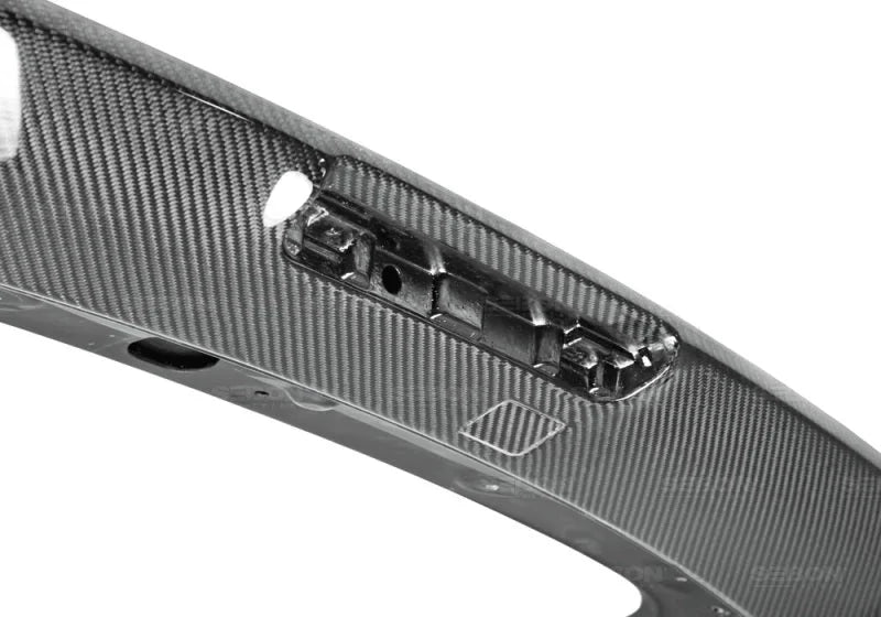 Seibon 08-10 Subaru WRX/STi Hatchback OEM-style Carbon Fiber Rear Spoiler w/ LED Cutout - Installation View