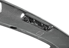 Load image into Gallery viewer, Seibon 08-10 Subaru WRX/STi Hatchback OEM-style Carbon Fiber Rear Spoiler w/ LED Cutout - Installation View