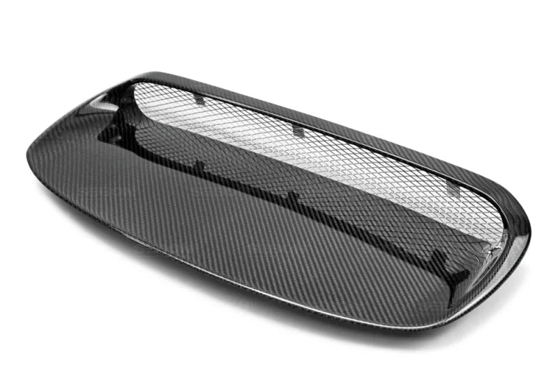 Seibon 08-11 Subaru Impreza WRX STI OEM-Style CF Hood Scoop - Only Fits OEM Hoods (Not Seibon Hoods) - Side View