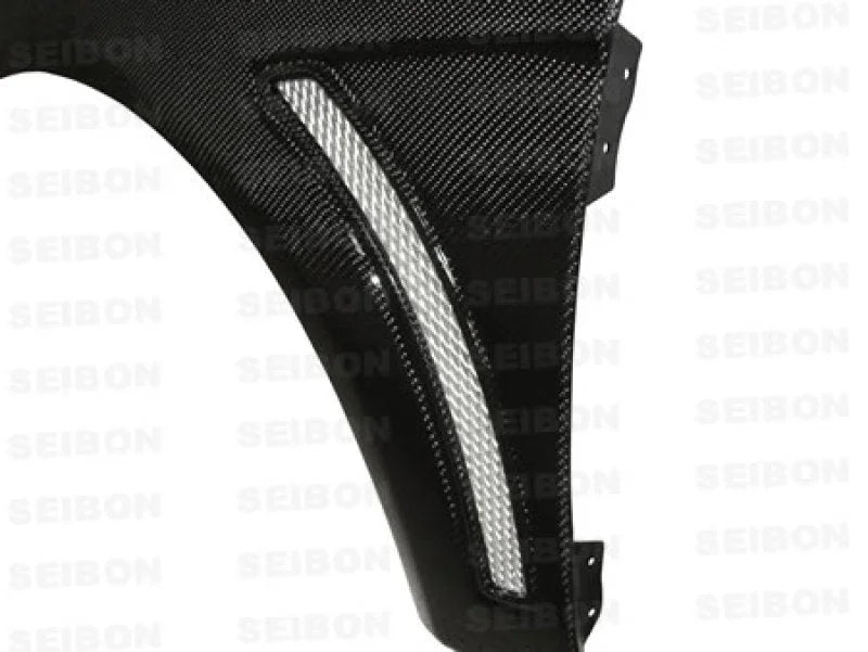 Seibon 08-12 Mitsubishi Evo X 10mm Wider Carbon Fiber Fenders - Main Product View