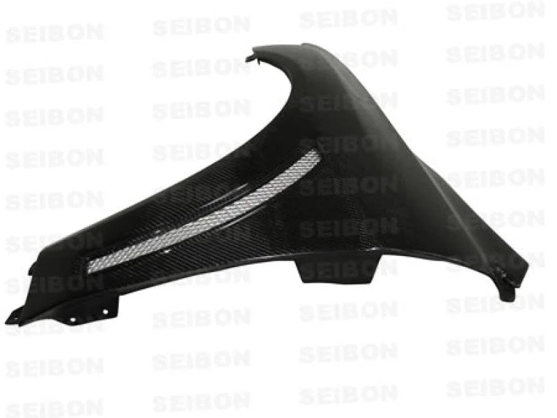 Seibon 08-12 Mitsubishi Evo X 10mm Wider Carbon Fiber Fenders - Installation View